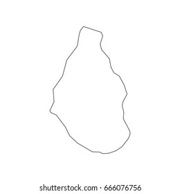 Montserrat map on the white background. Vector illustration
