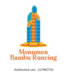 Monumen Bambu Runcing in flat design style