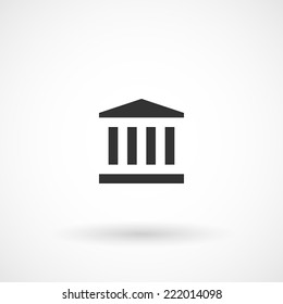 Monument, ancient temple, remarkable sight, point or place of interest icon. Modern minimalist mobile app ui flat simple icon. 