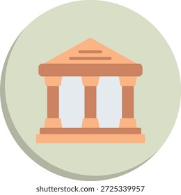 Ícone de Estilo de Círculo Plano de Monumento