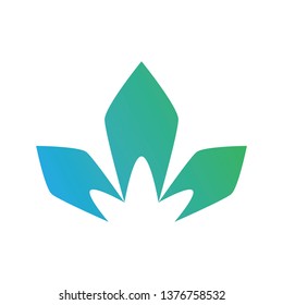 Monument Flower Gradient Logo Vector 