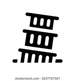 monument glyph icon. Strong and solid vector icon for websites, mobile interfaces, presentations, and visual branding. High quality and easy to edit.