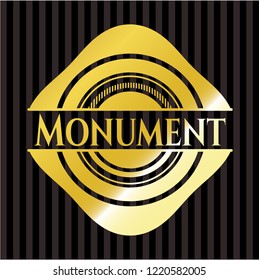 Monument gold emblem