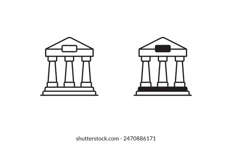 Monument icon design with white background stock illustration