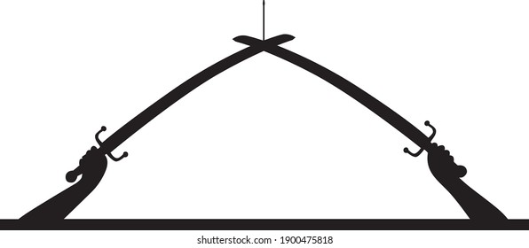 Denkmalsymbol-Illustration einzeln auf Vektorsymbol