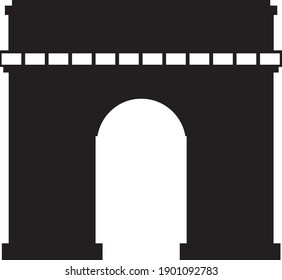símbolo de signo vectorial aislado de ilustración de icono de monumento