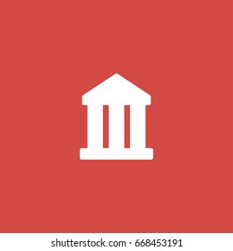 monument icon. sign design. red background
