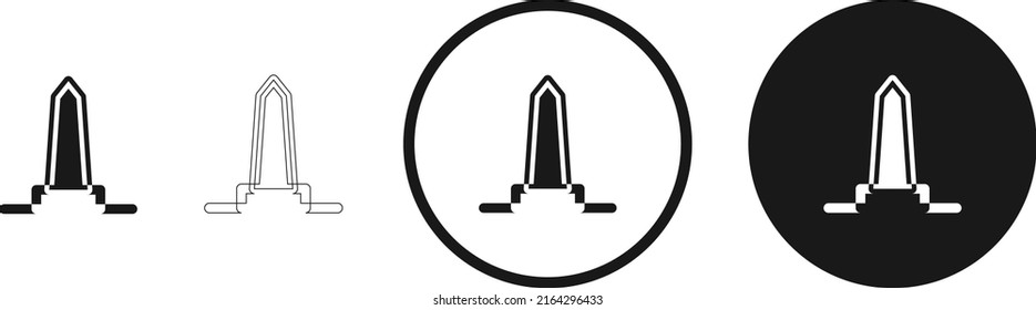 icono del monumento . conjunto de iconos web . colección de iconos plano. Ilustración vectorial simple.