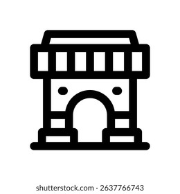 monument line icon. Clean and minimalist vector icon for websites, mobile apps, presentations, and logos. Fully scalable and customizable for any project.