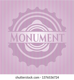 Monument pink emblem