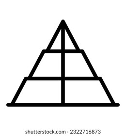 Monument pyramid icon outline vector. Ancient desert. Giza landscape