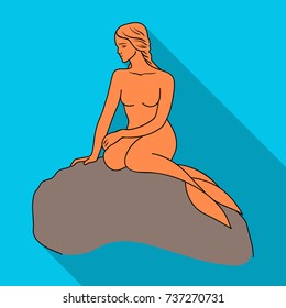 Monument, single icon in flat style.Monument, vector symbol stock illustration web.