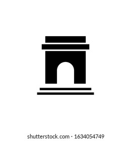 Monument site icon in black flat shape design isolated on white background 