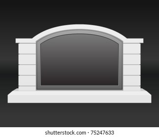 Monument Stone Sign. Vector Illustration Eps 10.