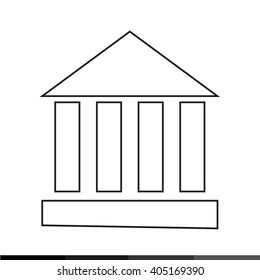 Monument Temple Column Icon Illustration design