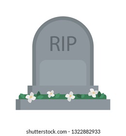 Monument Tomb color vector icon. Flat design