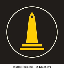 Monument trendy icon moral abstract vector illustration colorful artwork beautiful design.eps