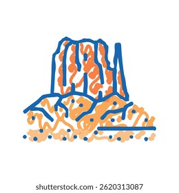 monument valley doodle icon sketch vector. monument valley sign. isolated symbol illustration