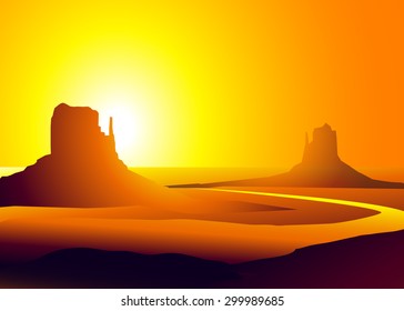 Monument Valley Sunset 