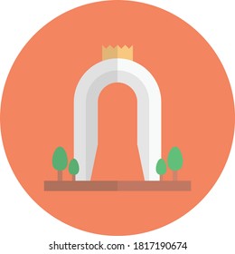 icono de color plano vectorial de monumento 