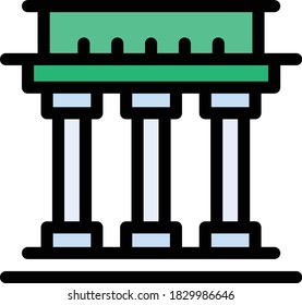 monument vector flat color icon 