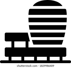 monument vector glyph flat icon 