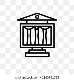 Monument vector icon isolated on transparent background, Monument logo concept