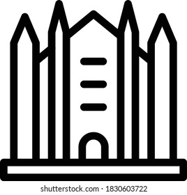 monument vector thin line icon 