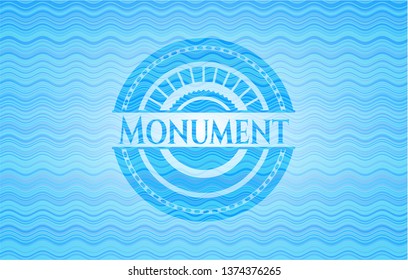 Monument water wave emblem.