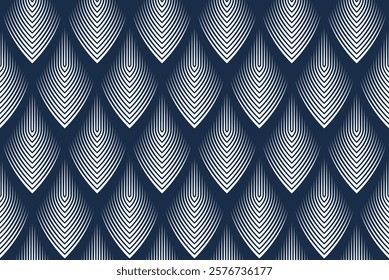 Monumental architecture seamless pattern, vector abstract background of reptile snake or fish skin, roof tiling endless geometric motif.