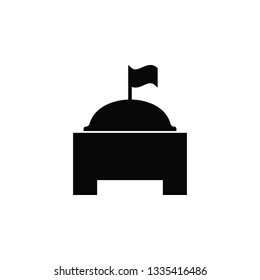 Monumental building, icon. Element of simple icon for websites, web design, mobile app, infographics. Thick line icon for website design and development, app development