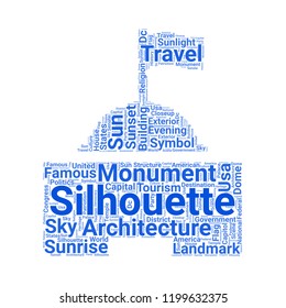 Monumental building silhouette icon