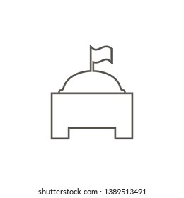 Monumental building vector icon. Simple element illustration from map and navigation concept. Monumental building vector icon. Real estate concept vector illustration.