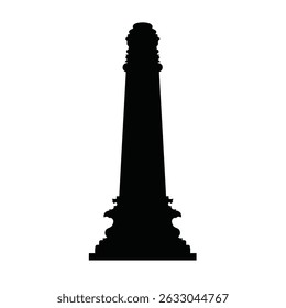 Monumental coluna silhueta histórico marco projeto