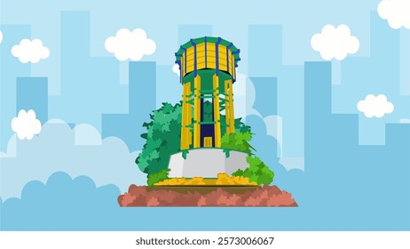 Monumental design: Historical landmark vector logo