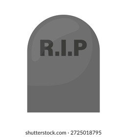 Símbolo monumental de lápide. Vetor de cemitério abrangente. Inscrição literal R.I.P. Ornamentação sepulcral extraordinária. EPS 10.