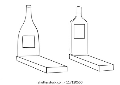 Monuments to alcoholics. Vector illustration.