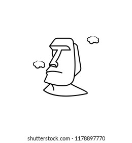 Monuments of Moai icon. Element of anti aging icon for mobile concept and web apps. Doodle style Monuments of Moai icon can be used for web and mobile on white background