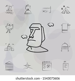 Monuments of moai icon. Travel icons universal set for web and mobile