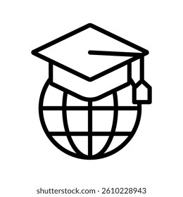 Mooc Line Vector Illustration On White Background.