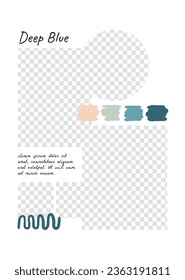 Mood board background. Photo collage layout. Moodboard template. Mosaic pictures album grid. Scrapbook images. Vector illustration. Poster design with colour palette and quote. photomontage frames