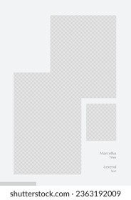 Mood board background. Photo collage layout. Moodboard template. Mosaic pictures album grid. Scrapbook images. Vector illustration. Poster design with colour palette and quote. photomontage frames