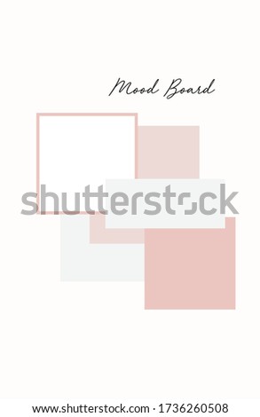 Mood Board Blank Vector Template 359
