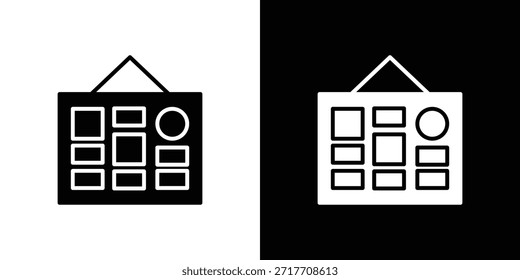 Pictograma plano negro del icono del tablero de sentimiento. Para gráficos y Diseño web.