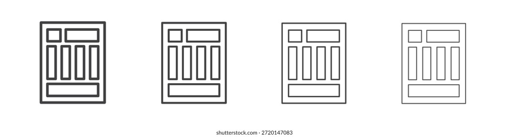 Concepto de icono de placa de sentimiento Pictograma lineal. Ilustración de elemento simple.