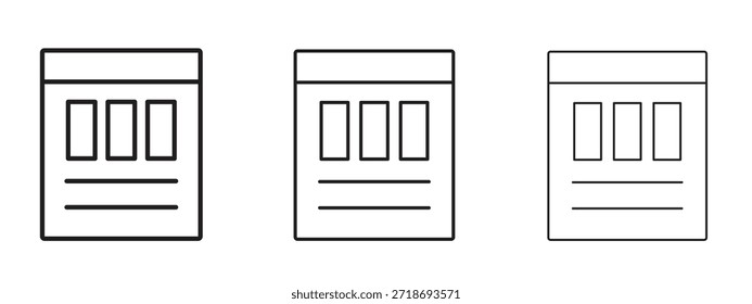 Conjunto de pictogramas negros con el logotipo de la placa de sentimiento. arte de contorno de línea delgada.
