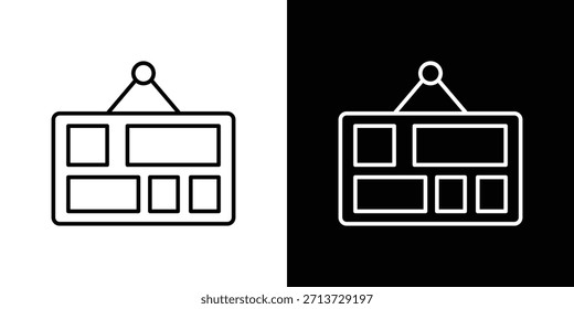 Icono del tablero de sentimiento, muestra del Vector del contorno, Descarga del diseño del logotipo
