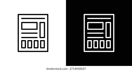 Icono de tablero de sentimiento en estilo plano y trazo delgado.