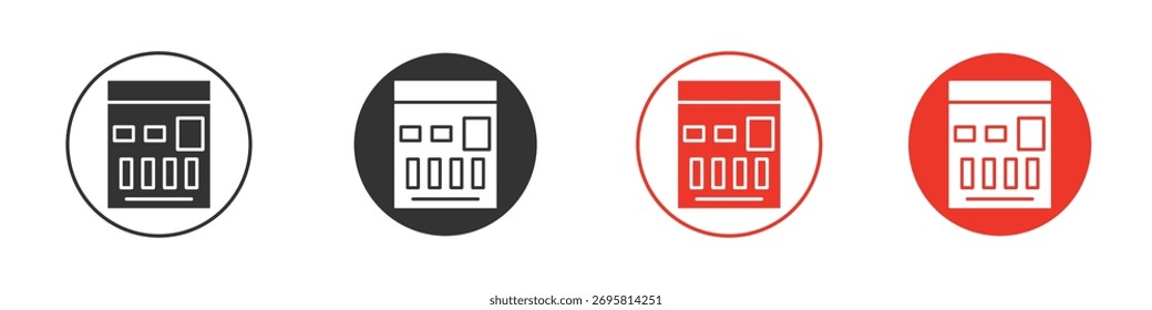 Mood board icon vector collection. vector stock symbol illustrations