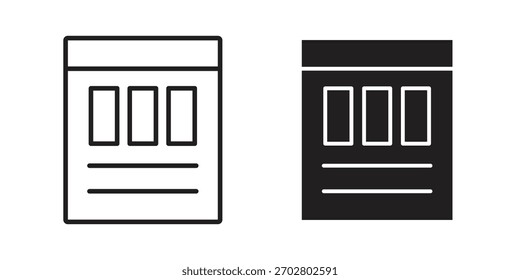 Mood board icon Vector isolated design element. EPS10